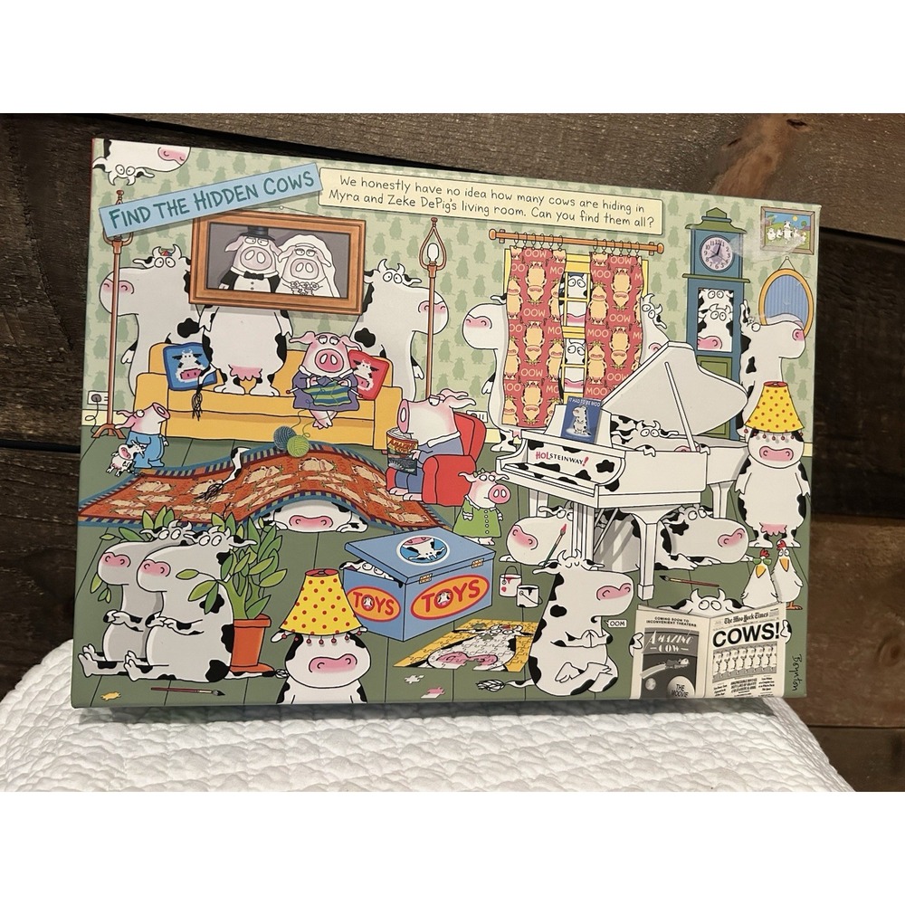 Hidden Cows 1000 Piece Jigsaw‎ Puzzle Workman New